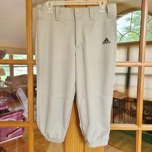 Adidas Men's Softball Pants Light Gray Size S